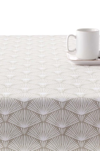 Nappe antitache - Taupe et blanc