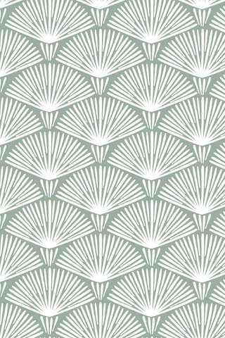 Nappe ronde antitache Asena - Kaki et blanc