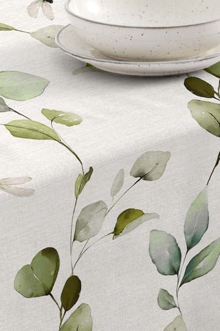 Toalha de mesa anti-nódoas Branco e verde