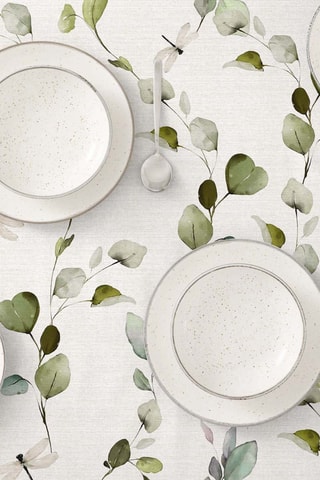 Toalha de mesa anti-nódoas Branco e verde