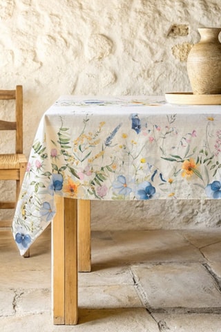 Toalha de mesa antinódoas Spring Vibes - Branco