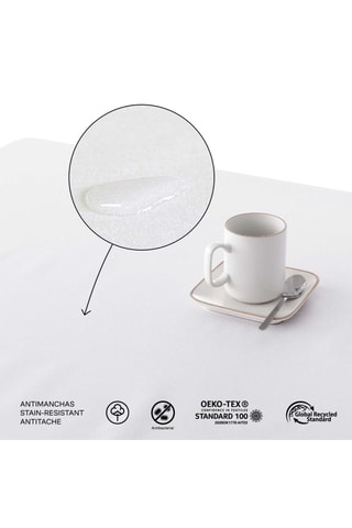Toalha de mesa antinódoas Palopa - Branco