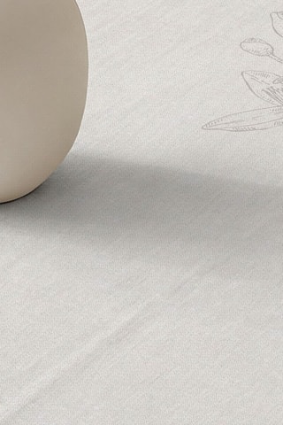Toalha de mesa retangular anti-manchas em algodão biológico - Branco