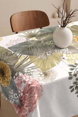 Toalha de mesa retangular antinódoas - Branco