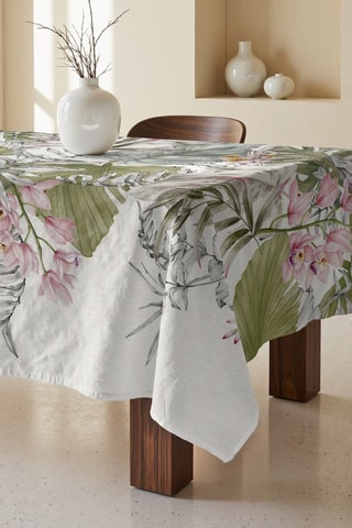 Toalha de mesa retangular antinódoas - Branco