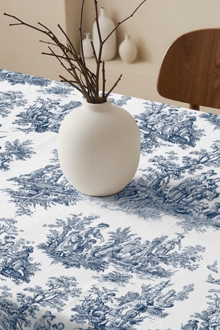Toalha de mesa retangular antinódoas - Azul-cobalto