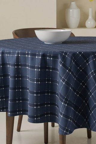 Nappe ronde antitache - Bleu marine