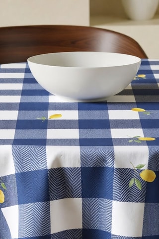Nappe ronde antitache - Bleu cobalt