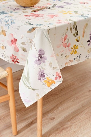 Toalha de mesa anti-nódoas - Branco e verde