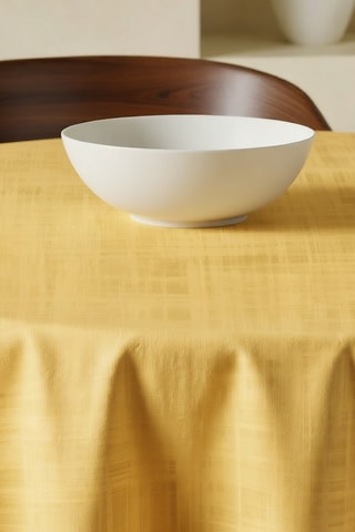 Nappe ronde antitache  en coton biologique - Jaune chiné - 120 cm
