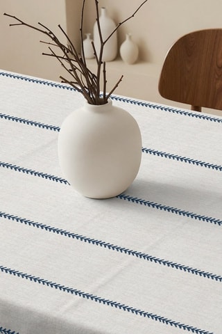 Nappe antitache - Beige et bleu marine