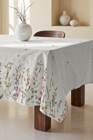 Toalha de mesa retangular antinódoas - Branco