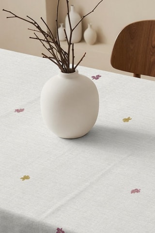 Toalha de mesa retangular antinódoas - Branco