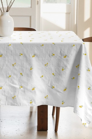Toalha de mesa retangular antinódoas - Branco