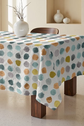 Nappe antitache  - Blanc et marron