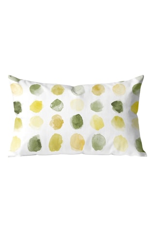 Housse de coussin - Blanc et vert foncé - 30 x 50 cm