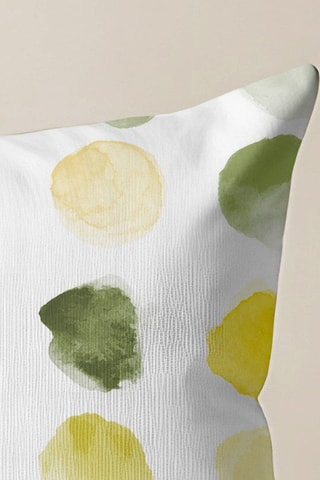Housse de coussin - Blanc et vert foncé - 30 x 50 cm