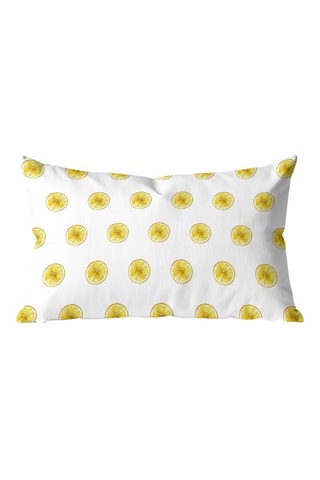 Housse de coussin - Blanc et jaune - 30 x 50 cm