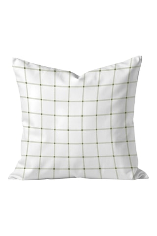 Housse de coussin - Blanc et vert - 50 x 50 cm