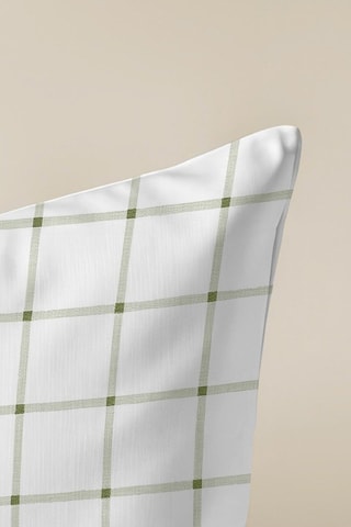 Housse de coussin - Blanc et vert - 50 x 50 cm