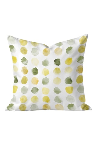 Housse de coussin - Blanc et jaune - 50 x 50 cm