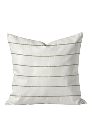 Housse de coussin - Vert foncé et beige - 50 x 50 cm