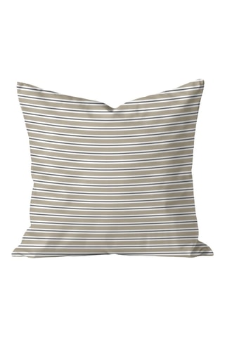 Housse de coussin - Beige et bleu foncé - 50 x 50 cm