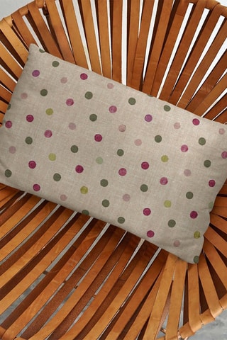 Copricuscino in cotone bio - Beige e verde - 30 x 50 cm