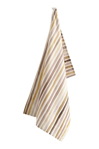 2 torchons en coton biologique Naiara - Marron