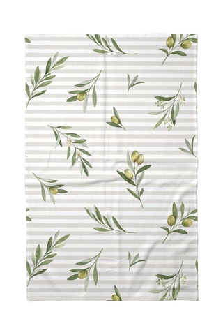 2 torchons - Beige et vert olive