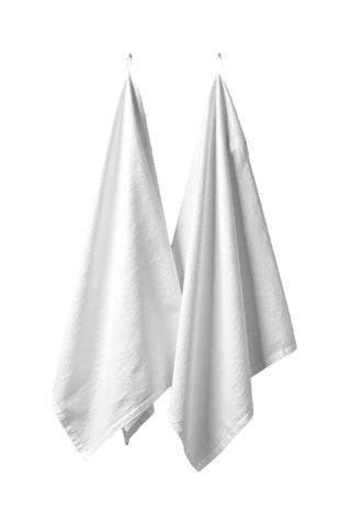 2 torchons - Blanc