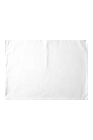 2 serviettes de table en coton biologique - Blanc