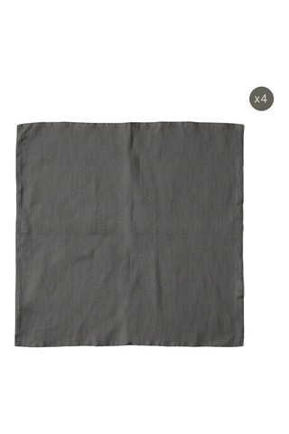 4 serviettes de table - Gris foncé