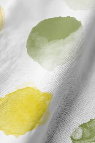 4 serviettes de table - Blanc et jaune
