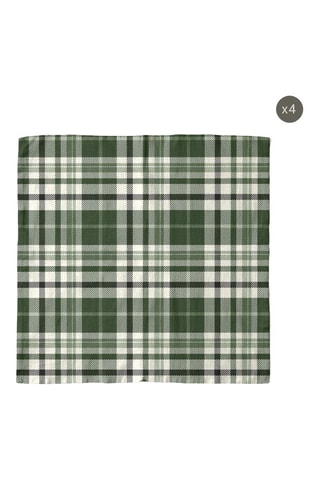 4 serviettes de table - Vert foncé