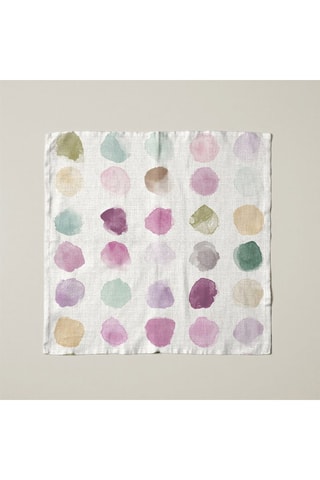 4 serviettes de table - Blanc et violet