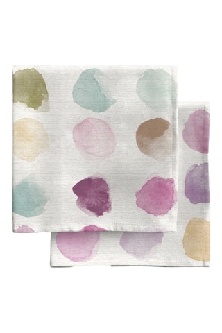 4 serviettes de table - Blanc et violet