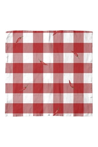 4 serviettes de table - Rouge et blanc