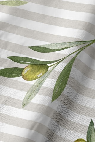 4 serviettes de table - Beige et vert olive
