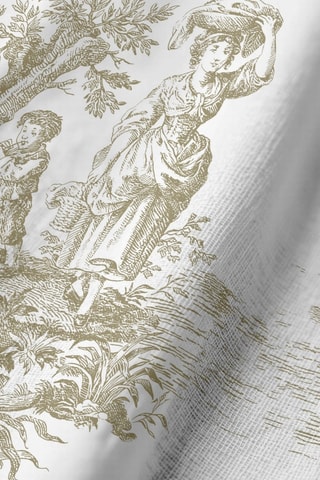 4 serviettes de table - Beige et blanc