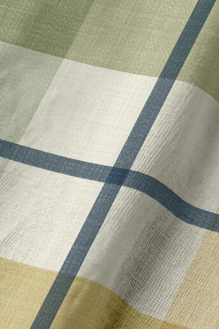 4 serviettes de table - Vert olive et beige