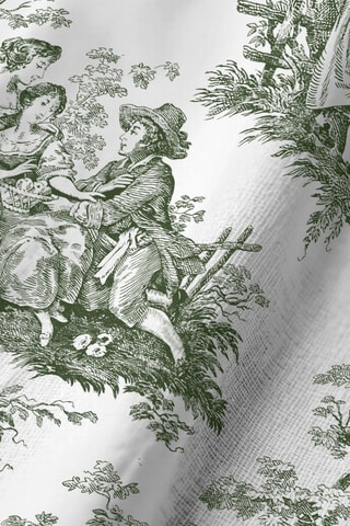 2 serviettes de table antitache - Vert foncé et blanc