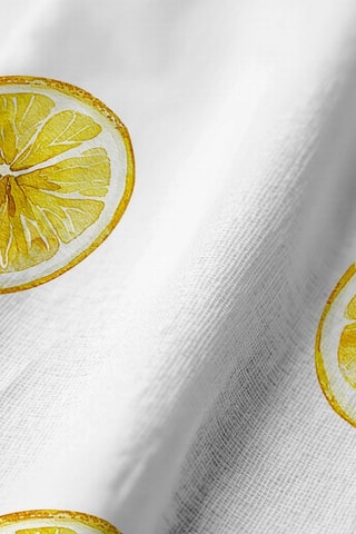 2 serviettes de table antitache - Blanc et jaune