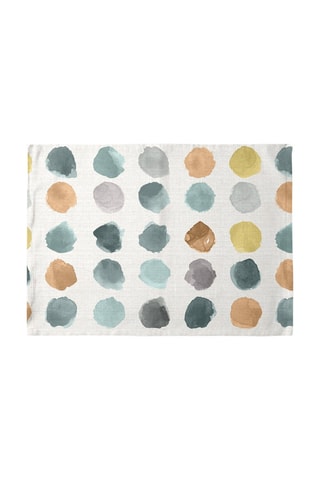 2 serviettes de table antitache - Ecru et vert