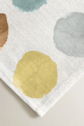 2 serviettes de table antitache - Ecru et vert