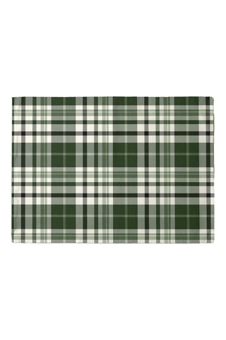 2 serviettes de table antitache - Blanc et vert