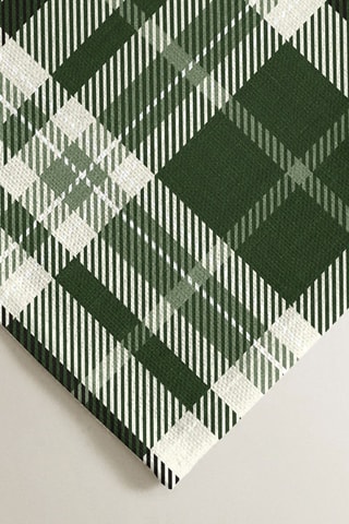 2 serviettes de table antitache - Blanc et vert