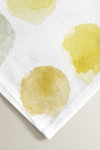 2 serviettes de table antitache - Blanc et vert
