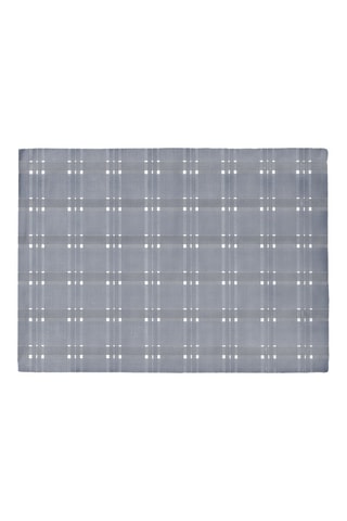 2 serviettes de table antitache - Bleu marine et blanc