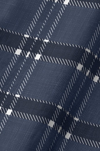 2 serviettes de table antitache - Bleu marine et blanc